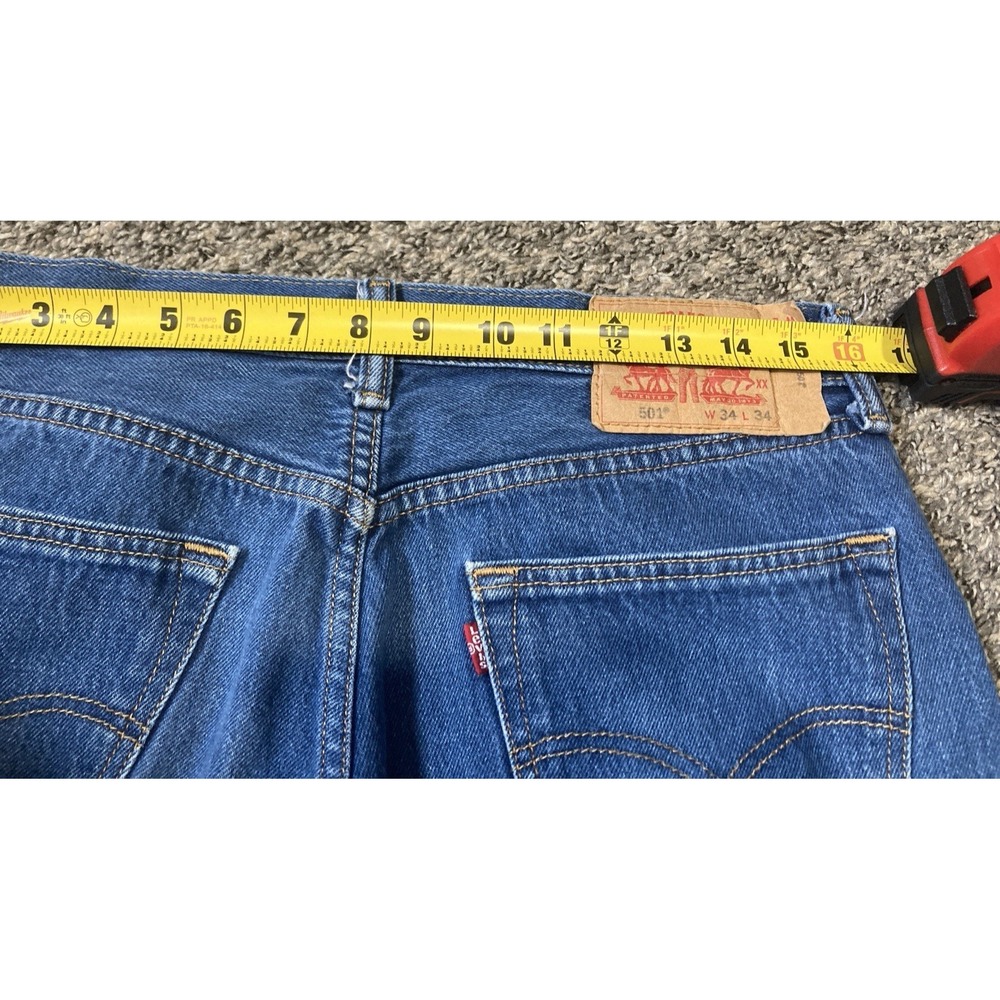 Levi's 501 XX Jeans Mens W34 L34 Actual 34x29 Button Fly Straight Leg Vintage - Picture 9 of 13